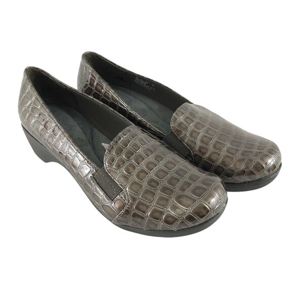 Soft Style Womens Loafers Slip On Faux Leather Crocodile Print Brown Size 8.5 - Picture 1 of 6